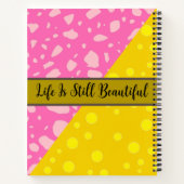 Carnet Or Monogramme de Nom Initial - Couleur Rose Or Est (Dos)