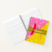 Carnet Or Monogramme de Nom Initial - Couleur Rose Or Est (Intérieur)