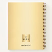 Carnet Or monogramme initiales noir affaires (Dos)