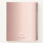 Carnet Or monogramme photo rosé (Dos)