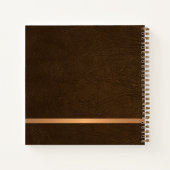 Carnet Or monogrammed élégant personnalisé (Dos)