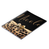 Carnet Or Noir Arc Léopard Impression Guépard Personnalis (Côté gauche)
