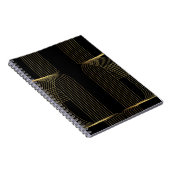 Carnet Or, noir, élégant, cool, art de ligne tendance uni (Côté Droit)