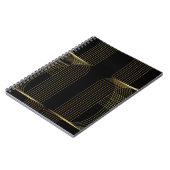 Carnet Or, noir, élégant, cool, art de ligne tendance uni (Côté gauche)