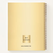 Carnet Or noir monogramme initiales affaires (Dos)