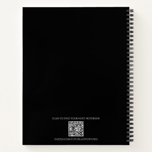 Carnet Or Noir Monogramme Initiales Moderne Professionnel (Dos)