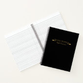 Carnet Or Noir Professionnel Moderne Simple Élégant (Intérieur)