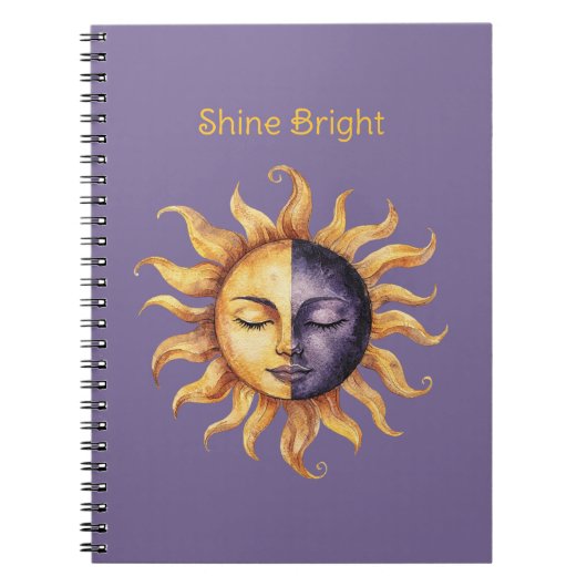 Carnet Or Purpule Brille Soleil (Devant)