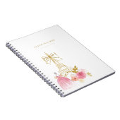 Carnet Or rose chic parisien Monogramme (Côté Droit)