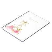 Carnet Or rose chic parisien Monogramme (Côté gauche)