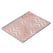 Carnet or rose : élégant motif vintage. (Côté gauche)