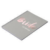 Carnet or rose "jeune mariée " de faux clair élégant (Côté gauche)