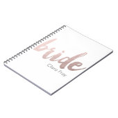 Carnet or rose "jeune mariée " de faux clair élégant (Côté gauche)