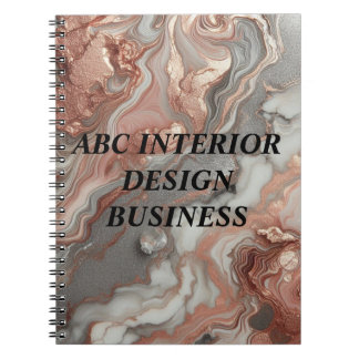 Carnet Or rose moderne typographie de texture de marbre a