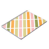 Carnet Or rose orange et rayures vertes (Côté gauche)