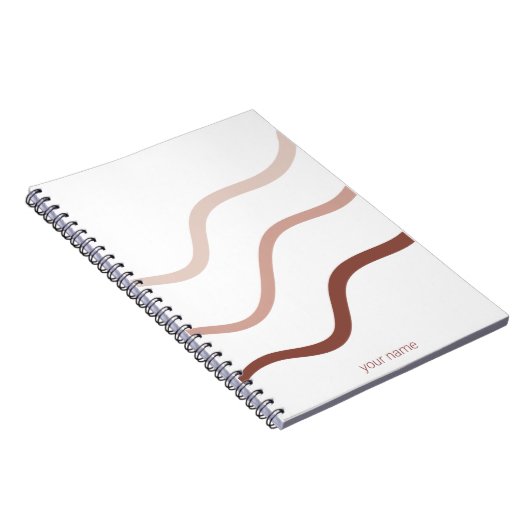 Carnet or rose simple personnalisé moderne élégant (Côté Droit)