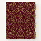 Carnet Or rouge damassé Fille du Roi (Dos)