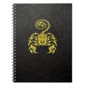 Carnet Or Scorpio en cuir (Devant)