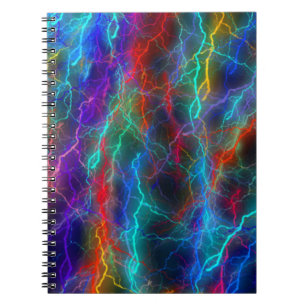 Carnet Orage éclair arc-en-ciel coloré