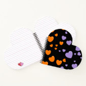 Carnet orange and purple hearts polka dots (Intérieur)