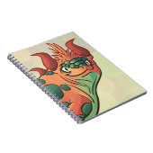Carnet Orange and Teal Green Dragon Notebook (Côté Droit)