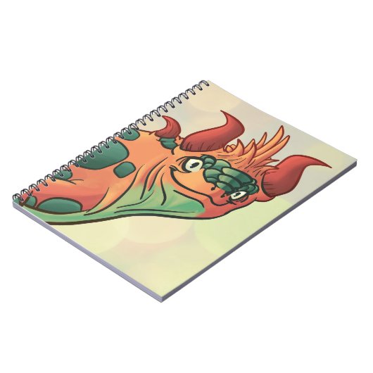 Carnet Orange and Teal Green Dragon Notebook (Côté gauche)