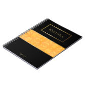 Carnet Orange Batik Nom simple (Côté gauche)