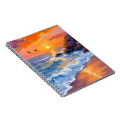 Carnet Orange Beach Sunset | Coastal Painting (Côté Droit)