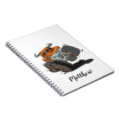 Carnet Orange Black Boys' Monster Nom du camion Personnal (Côté Droit)