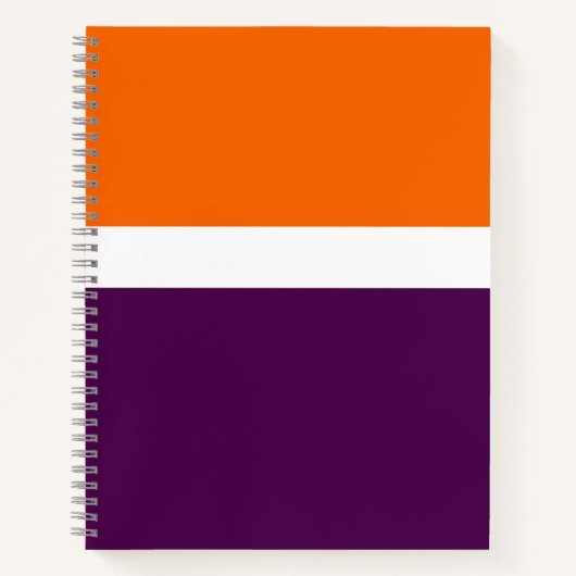 Carnet Orange blanc violet couleur pâle Conception des bl (Devant)