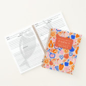 Carnet Orange Blue Monogram Fruits Légumes Recettes (Intérieur)