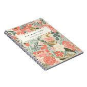 Carnet Orange Blush Turquoise bleu vert dentelle Ambrosia (Côté Droit)