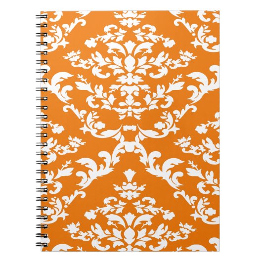 Carnet Orange Bold Mod Damask (Devant)