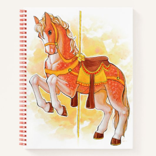 Carnet Orange Carousel Horse (Devant)