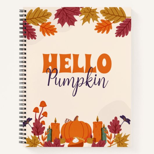 Carnet Orange Cute Automne Harvest Citrouille Patch (Devant)
