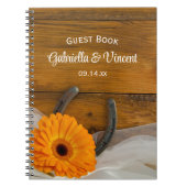 Carnet Orange Daisy Horseshoe Pays Mariage de l'Ouest (Devant)