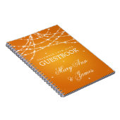 Carnet Orange de ficelle de scintillement de Guestbook de (Côté Droit)