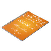 Carnet Orange de ficelle de scintillement de Guestbook de (Côté gauche)