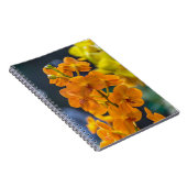 Carnet orange d'orchidées (Côté Droit)