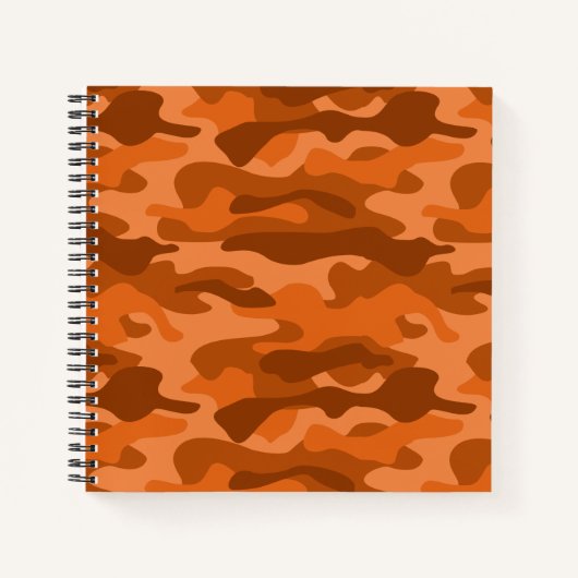 Carnet Orange Espagnol Camo Monocolore (Devant)