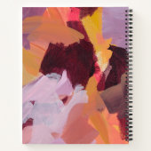 Carnet Orange et pourpre | Art Abstrait moderne personnal (Dos)