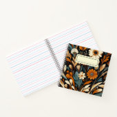 Carnet Orange Fleur sauvage & Bird - Whimsical Folk Art (Intérieur)