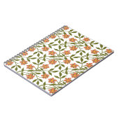 CARNET ORANGE FLEURS (Côté gauche)