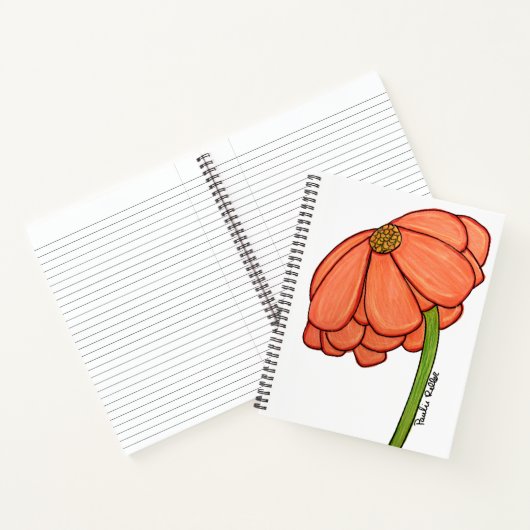 Carnet Orange Flower Notebook (Intérieur)