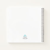 Carnet Orange Flower with Blue background (Dos)