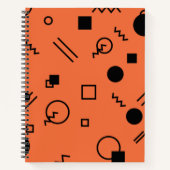 Carnet Orange, fun, trendy, geometric Memphis graphic (Devant)