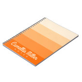 Carnet Orange Gradient Notes personnelles Monogramme Mode (Côté gauche)