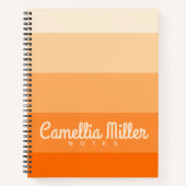 Carnet Orange Gradient Notes personnelles Monogramme Mode (Devant)