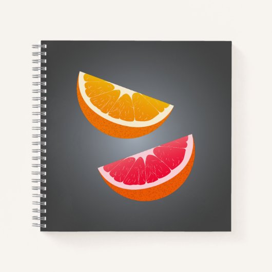 Carnet Orange & Grapefruit Citrus Spiral Notebook (Devant)