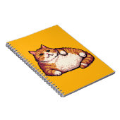 Carnet Orange gros chat mème pixel art (Côté Droit)